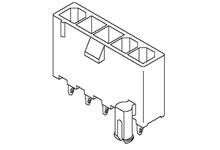 39-30-5049 Molex 5566 Series Vertical Through Hole PCB Header, 4 Contact(s), 4.2 mm Pitch, 1 Row, Shrouded