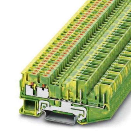 3209688 Phoenix Contact 4-Way Earth Terminal Block, 4mm², 26 → 12 AWG Wire, Push In