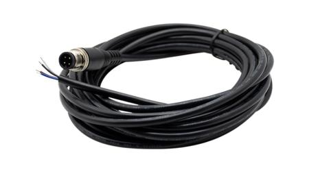 RND-205-01217 RND Straight Male 4 way M12 to Straight Connector & Cable, 5m