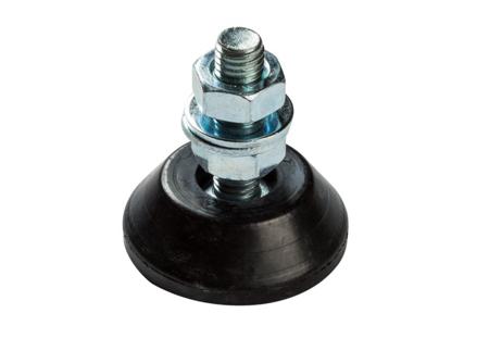 10400 Serious 10mm 46mm Dia. Vulcanised Rubber Levelling Adjustable Foot, 75kg Static Load Capacity