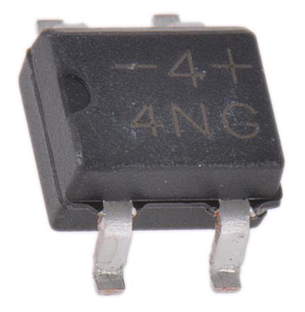 MB4S-E3/45 Vishay Bridge Rectifier, 800mA, 400V, 4-Pin