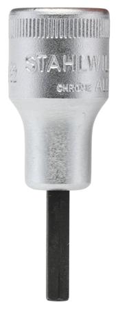 02450010 STAHLWILLE 3/8 in Drive Bit Socket, Hex Bit, 5/32in, 52 mm Overall Length