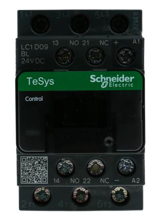 LC1D09BL Tesys D LC1D 3 Pole Contactor, 9 A, 4 kW, 24 V dc Coil