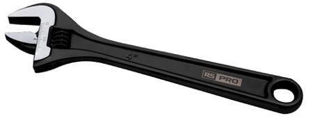 282-1236 RS PRO Adjustable Spanner, 115 mm Overall, 14.5mm Jaw Capacity, Metal Handle