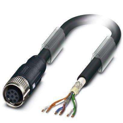 1428597 Phoenix Contact Straight Female M12 to Unterminated Bus Cable, 10m