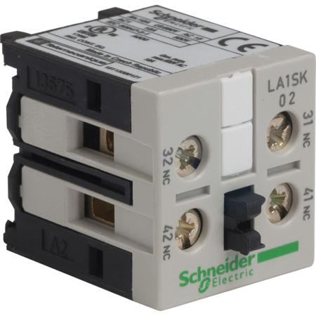 LA1SK02 Schneider Electric Auxiliary Contact Block, 2NC, Front Mount, Tesys LA1Sk