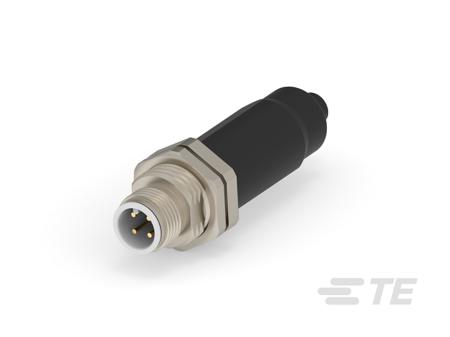 1-2823445-7 TE Connectivity Industrial Circular Connectors, 4 Contacts, Cable Mount, M12 Connector, Plug, Male, IP67, 28234 Series