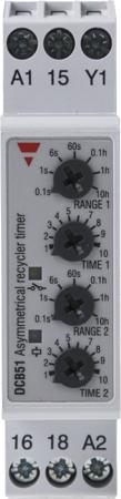 DCB51CM24 Carlo Gavazzi Multi Function Timer Relay, Screw, 0.1 s → 100 h, SPDT, 2 Contacts, SPDT