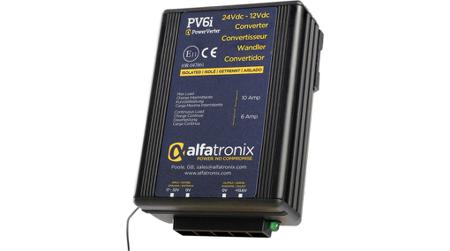 PV6I Alfatronix PV DC-DC Converter, 13.6V dc/ 6A Output, 17 → 32 VDC Input, 72W, Clip Mount, +30°C Max Temp -25°C Min