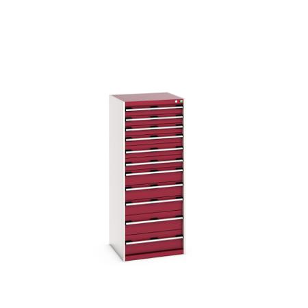 40019156-24V Bott 11 Cabinet, Steel, 1600mm x 650mm x 650mm, Red