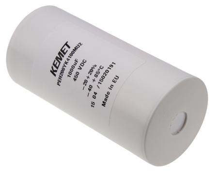 PEH200YK4100MU2 KEMET 1000μF Aluminium Electrolytic Capacitor 450V dc, Screw Terminal -