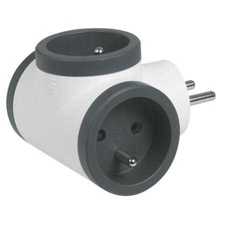 049435 Legrand French / German Multi Outlet Plug, 16A, Plug-In