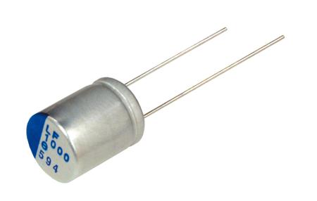 PLF1C471MDO1 Nichicon 470μF Conductive Polymer Aluminium Solid Electrolytic Capacitor 16V dc, Radial, Through Hole -