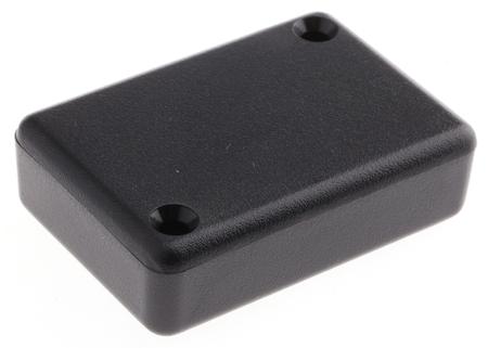 1551FBK Hammond 1551 Series Black ABS Enclosure, IP54, Flanged, Black Lid, 50 x 35 x 15mm