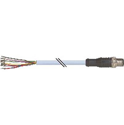 X67CA0I41-0020 B&R Straight Male 12 way M12 to Unterminated Actuator/Sensor Cable, 2m