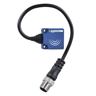 XS8E1A1PAL01M12 Telemecanique Sensors Inductive Flat Proximity Sensor, M12, 15 mm Detection, PNP NO, 12 → 24 V dc