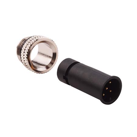 858-008-103RLS4 Norcomp M Series, 8 Pole Cable Mount M12 Connector Plug, Male Contacts, IP67