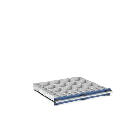 43020807 Bott Polypropylene, Recycled Plastic Storage Rack, 750mm x 800mm x 75mm, Light Grey