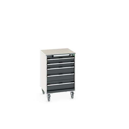 40402150-19V Bott, 5 Drawer Sheet Steel Floor Standing Storage Cabinet, 650 X 650 X 990mm