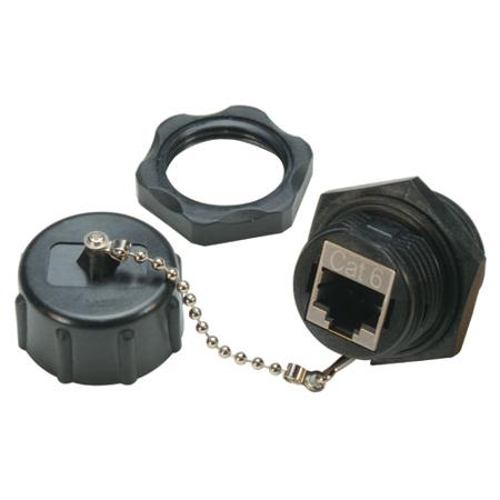WPBHC6 L-Com WPB Series Single-Port RJ45 Ethernet Coupler, Cat6, Nickel Plated Brass