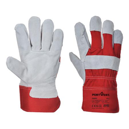 A220RERM Portwest A220 Green Polyester Construction Work Gloves, Size M, Rubber Coating