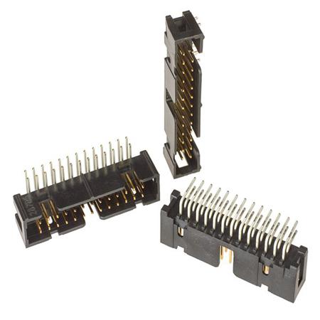 N2526-5002-RB 3M 2500 Series Right Angle Through Hole PCB Header, 26 Contact(s), 2.54 mm Pitch, 2 Row, Shrouded
