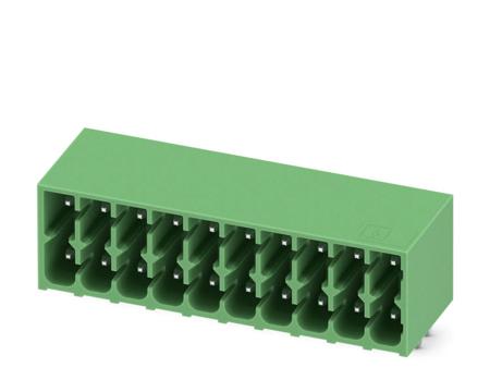 1053820 Phoenix Contact, 3.5mm Pitch, DMC 1.5, 10 Way, Right Angle, Pluggable Terminal Block, Header, Through Hole, Solder