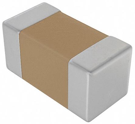 C0603C104K5RECAUTO KEMET 100nF Multilayer Ceramic Capacitor MLCC, 200V dc V, ±10% , SMD