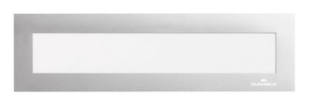 498623 Durable Magnetic DURAFRAME® MAGNETIC TOP Silver A4 Metal Information Frame, 66mm Height, 236mm Width