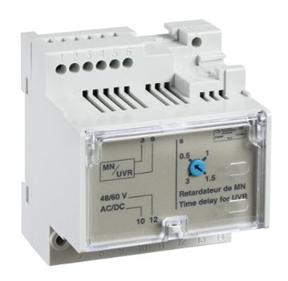 33683 Schneider Electric ComPacT NS Series External Mounting Timer Relay, 480V, 0.5 - 3s