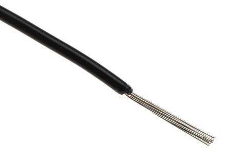 3051 BK001 Alpha Wire Hook-up Wire PVC Series Black 0.35 mm² Hook Up Wire, 22 AWG, 7/0.25 mm, 305m, PVC Insulation,