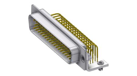 DTS50PYC/2M47UN Deltron Connectors DTS 50 Way Right Angled Through Hole PCB D-sub Connector Plug, 2.84mm Pitch
