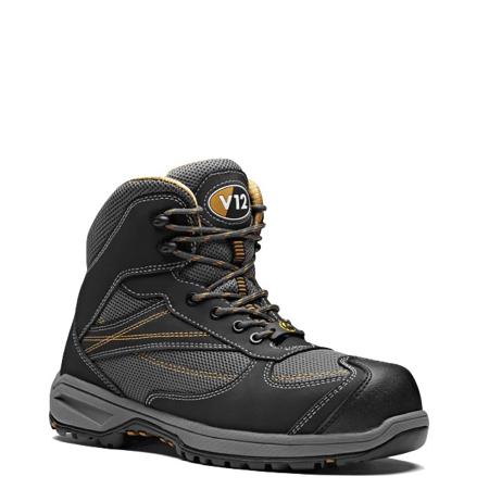 V1940-12 V12 Footwear V1940 Grey ESD Safe Composite Toe Capped Unisex Safety Boot, UK 12, EU 47