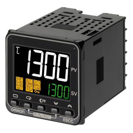 E5CC-RX3A5M-001 Omron E5CC Panel Mount PID Temperature Controller, 96 x 96mm, 3 Output Relay, 100 → 240 V ac Supply Voltage ON/OFF,