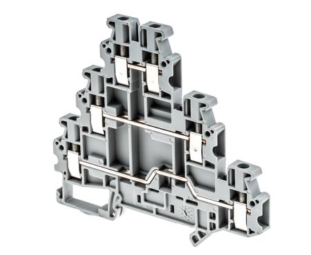3214259 Phoenix Contact  UT 2.5-3L Series Grey, Triple-Level, Screw Termination