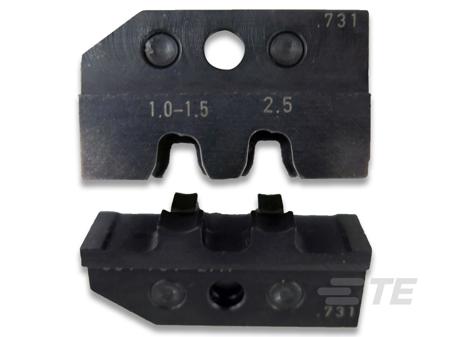 539731-2 TE Connectivity ERGOCRIMP Series, Crimp Die Set, FASTIN-FASTON 250 Crimp Terminals