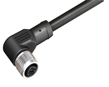 205-5980 RS PRO Angled Female M12 to Single End Connector & Cable, 4 Core 15m Cable