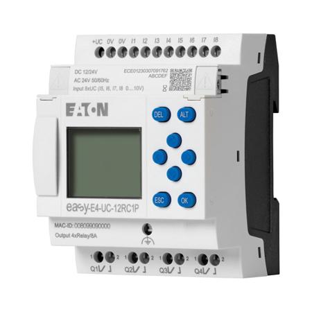 197504 EASY-E4-UC-12RC1P Eaton EasyE4 Series Control Relay, 26.4 V Supply, Relay Output, 4-Input, Analog Input