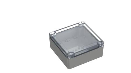 RND-455-01383 RND RND 455 Series Light Grey ABS, Polycarbonate General Purpose Enclosure, IP65, IK07, Transparent Lid, 135x135x60mm