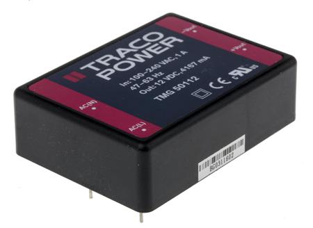 TMG-50112 TRACOPOWER 50W Embedded Switch Mode Power Supply SMPS, 4.167A, 12V dc