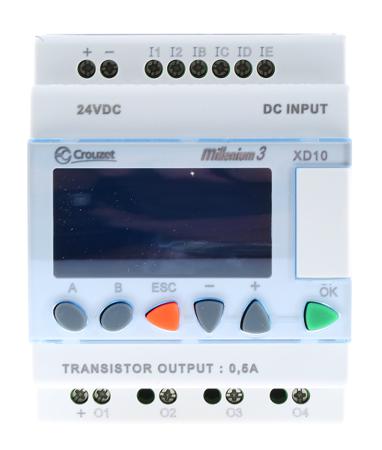 88974142 Crouzet Millenium 3 Series Logic Module, 24 V dc Supply, Transistor Output, 6-Input, Analogue, Digital Input
