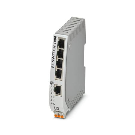 1085039 Phoenix Contact FL SWITCH 1000 Series DIN Rail Mount Industrial Ethernet Switch, 5 RJ45 Ports, 10/100Mbit/s