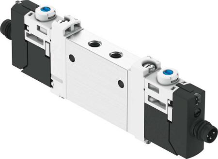 VUVG-LK14-T32C-AT-G18-1R8L-S Festo VUVG G 1/8 2 x 3/2 Solenoid/Spring Inline Pneumatic Solenoid Valve