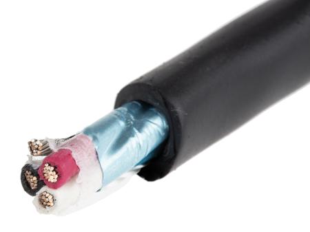 45463 BK005 Alpha Wire Xtra-Guard 4 Performance Cable Control Cable, 3 Cores, 0.56 mm² 20 AWG, Screened, 30 m, Black Thermoplastic