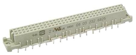 09032326825 HARTING 09 03 32 Way 2.54mm Pitch, Type C Class C2, 3 Row, Straight DIN 41612 Connector, Socket