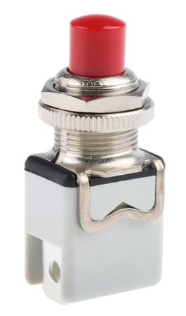 1213C-RED SP-NO Momentary Push Button Switch, Panel Mount