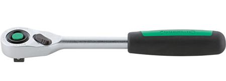 13111120 STAHLWILLE 1/2 in Square Drive Ratchet Socket Wrench with Quick Release Handle, 265.5 mm length