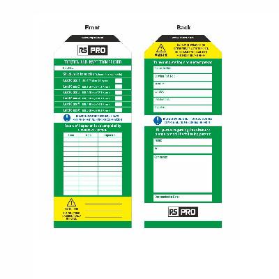 441-226 10Each x 'Scaffold Safety Tag' Lockout Tag