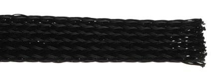 170-80150-HLB15-PET-BK HellermannTyton Expandable Braided PET Black Cable Sleeve, 15mm Diameter, 10m Length, Helagaine HLB Series