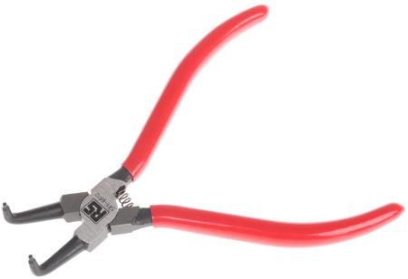 541-6810 RS Pro 165 mm Chrome Molybdenum Steel Circlip Pliers with Bent Tip, Internal, Range 19 → 60 mm